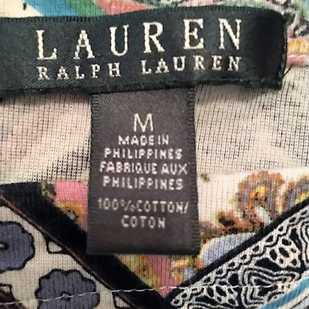 Adorable Ralph Lauren 3/4 Sleeve Top M - Picture 4 of 4
